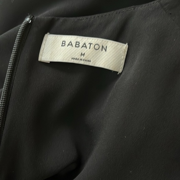 Babaton Hopkins Asymmetrical Sleeveless Black Blouse Tie-front Top Size M - Picture 11 of 13